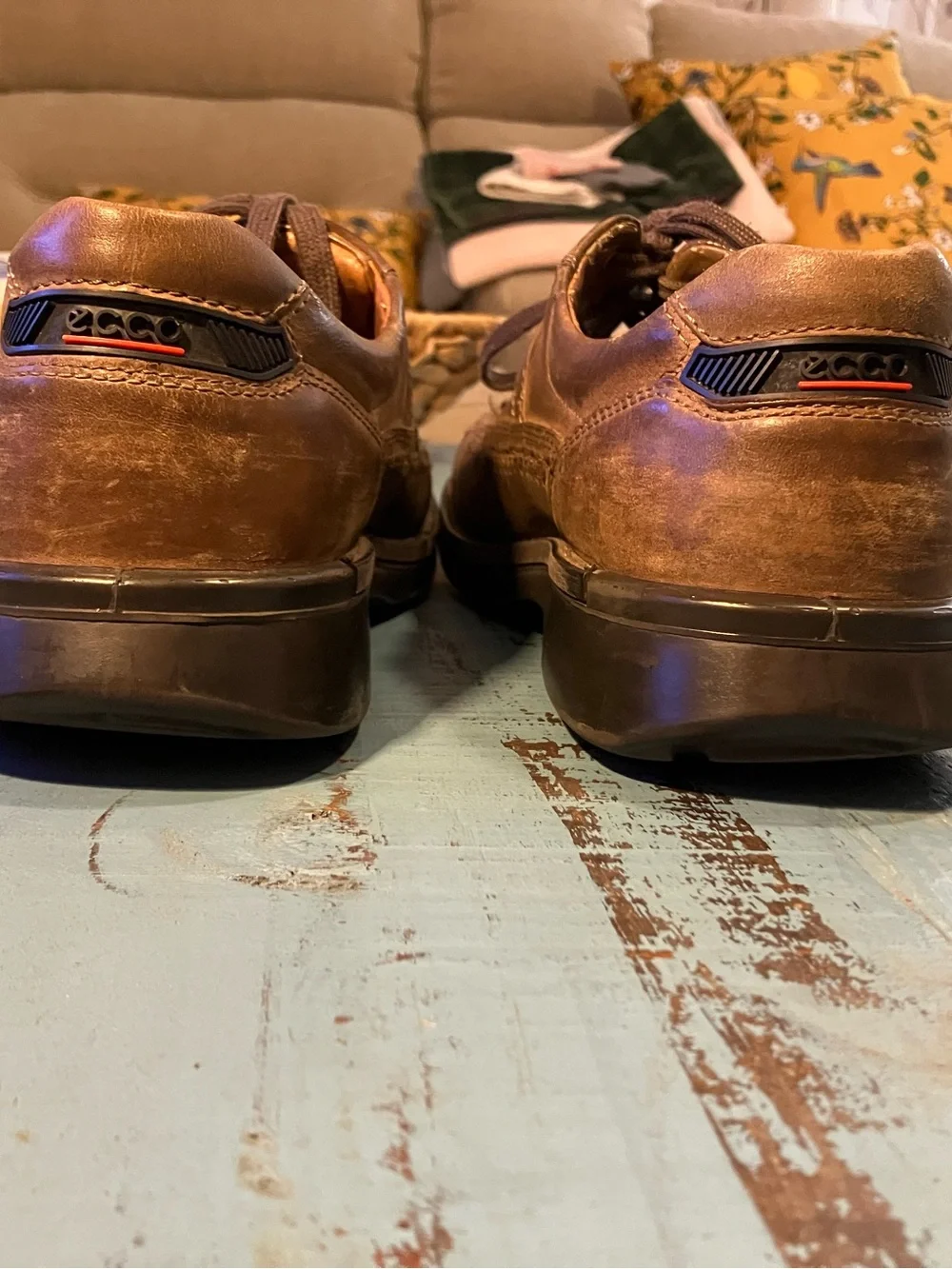 Ecco Men's Brown Leather Boat Shoes (11-11.5)